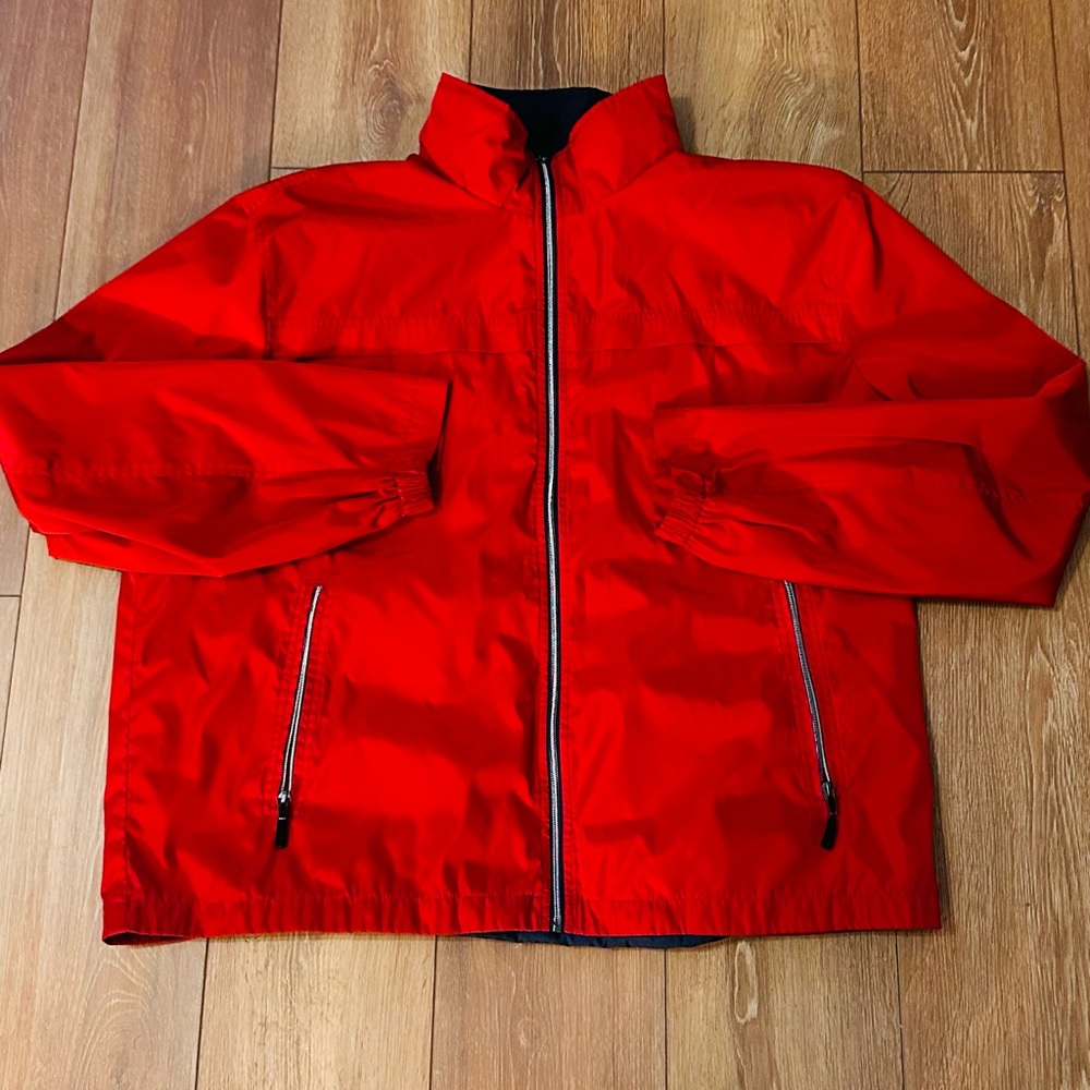 London Fog Men's Vibrant Red Windbreaker
